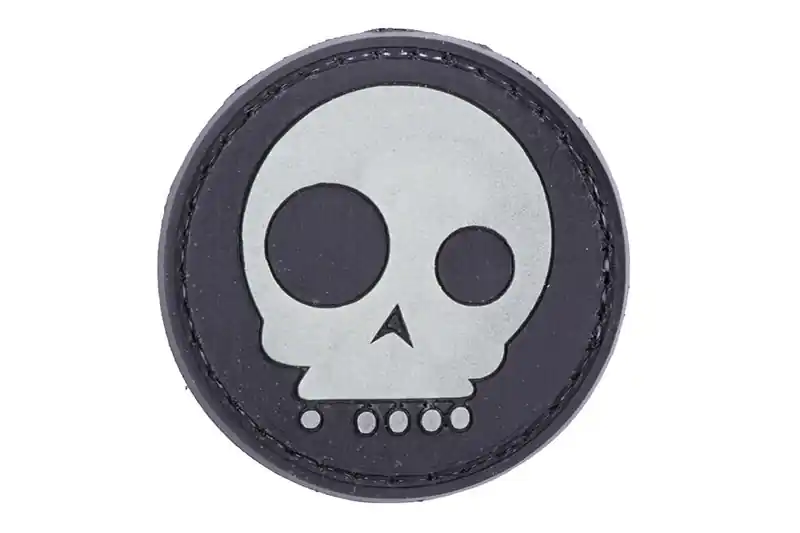 WARAGOD Tactical nášivka Funny Skull, čierna, 4cm Cenový Hit