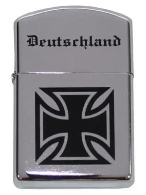 Vysoce Kvalitní MFH benzínový zapaľovač Deutschland chróm