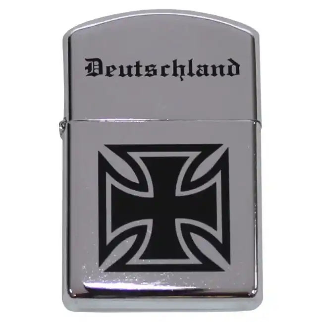 Vysoce Kvalitní MFH benzínový zapaľovač Deutschland chróm