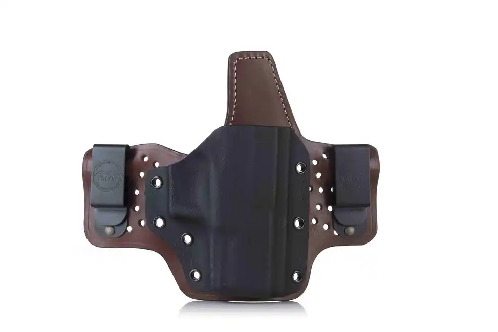 Akce Falco komfortní kydexové Hybrid IWB pouzdro pro skryté nošení Glock 19, hnědé pravé