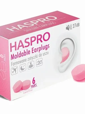 HASPRO 6P silikonové špunty do uší, růžové Novinka