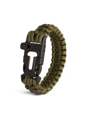 Kup Teď WARAGOD Bazin paracord náramek s píšťalkou a kresadlem, zelený