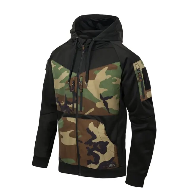 Helikon - Tex bunda ROGUE HOODIE, BLACK/US WOODLAND Cenová Bomba