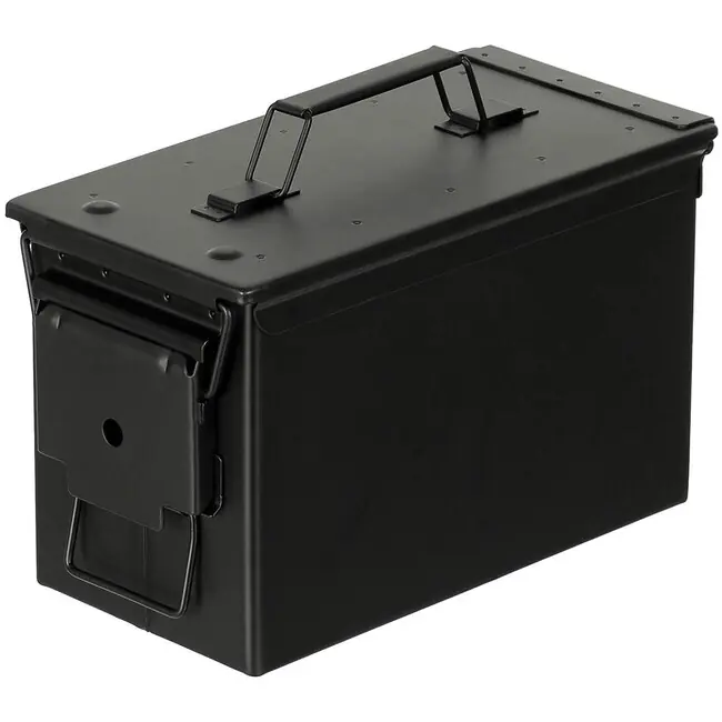 Sezónní Sleva MFH US M2A1 box na munici, kovový černý 30 x 15,5 x 19 cm