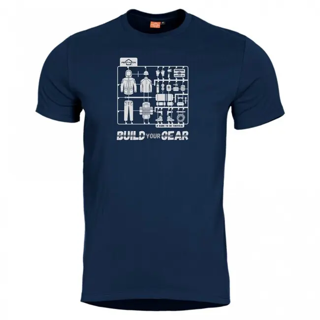 Poslední Šance Pentagon Built Your Gear tričko, Midnight Blue