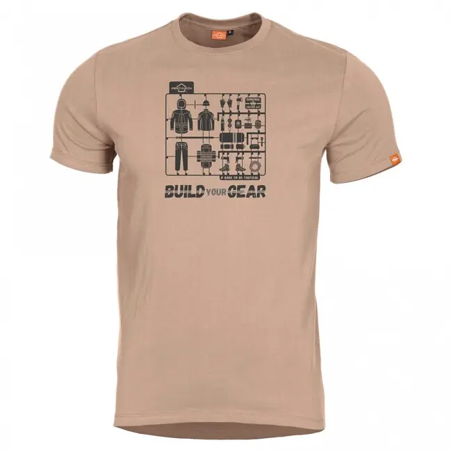 Finální Výprodej Pentagon Built Your Gear tričko, Khaki