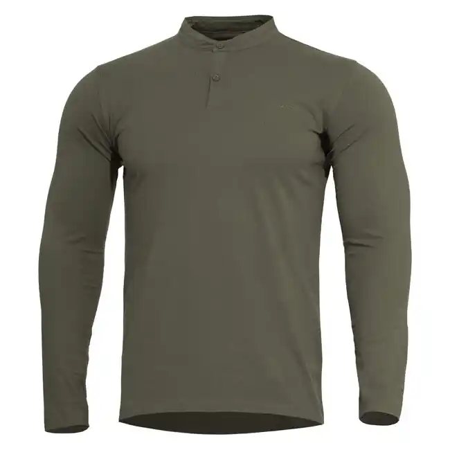 Pentagon Romeo Henley 2.0 triko s dlouhým rukávem, olivové Nejlepší Volba