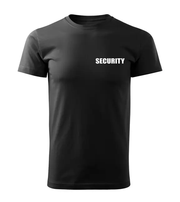 DRAGOWA tričko s nápisem SECURITY, černé Speciální Cena