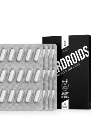 ANGRY BEARDS Doplněk stravy Beardroids - Vitamíny na růst vousů 60 ks Cenová Bomba