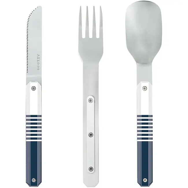 Nízká Cena AKINOD Magnetický cestovatelský příborový set, blue mariniere-mirror finish