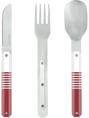 Akce AKINOD Magnetický cestovatelský příborový set, red mariniere-mirror finish