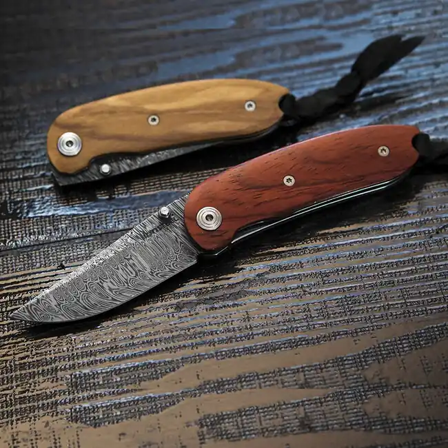 Lionsteel Kapesní nůž s čepelí z damascénské oceli 8210D UL Finální Výprodej