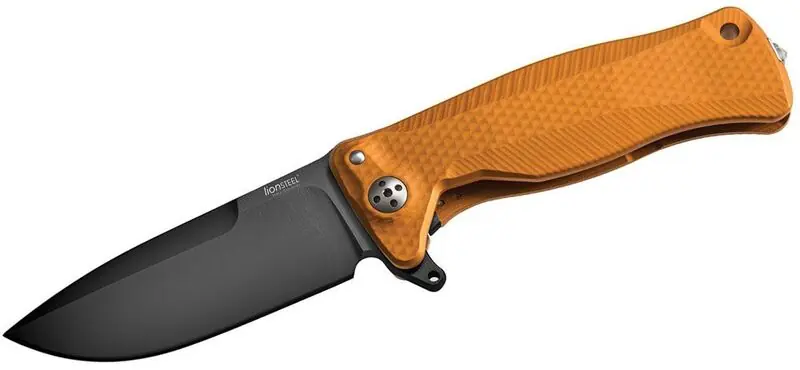 Originální Lionsteel Komfortní kapesní nůž s tuhým titanovým rámem SR11A OB