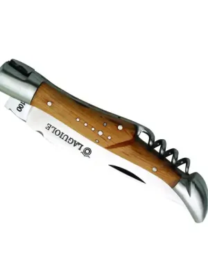 Laguiole DUB073 kapesní nůž, čepel 12cm, uhlíková ocel, vývrtka, rukojeť jalovec Rychlé Dodání