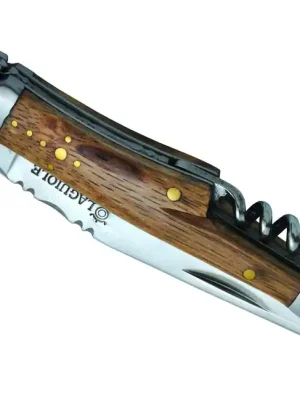 Cenově Výhodný Laguiole DUB040 kapesní nůž, čepel 12cm, ocel 420, rukojeť z dřeviny zebrawood