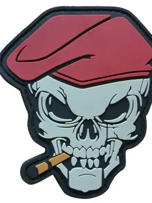 WARAGOD nášivka Smoking Skull PVC Patch Cenová Bomba
