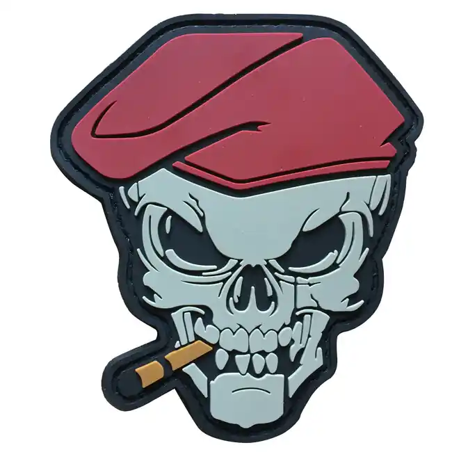 WARAGOD nášivka Smoking Skull PVC Patch Cenová Bomba