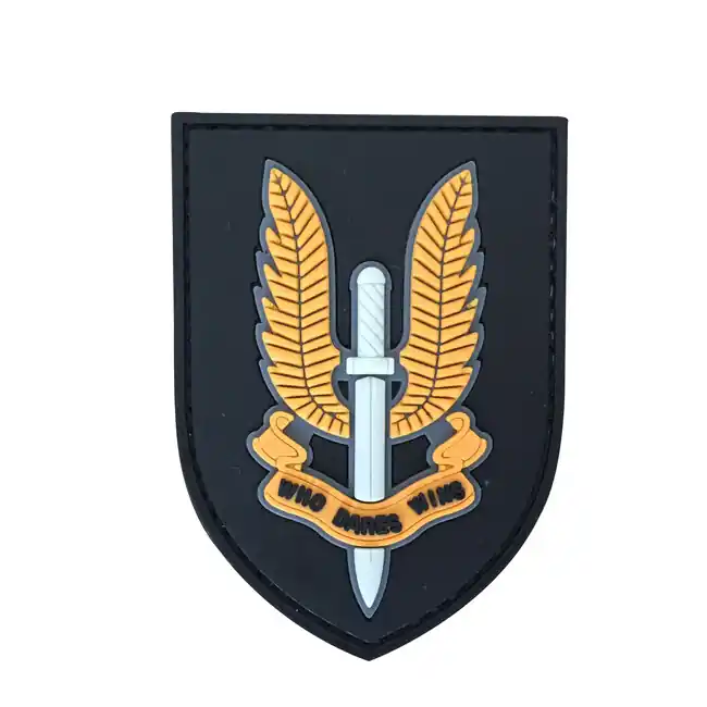Nová Kolekce WARAGOD nášivka Special Air Service SAS,Who Dares Win PVC Patch Yellow
