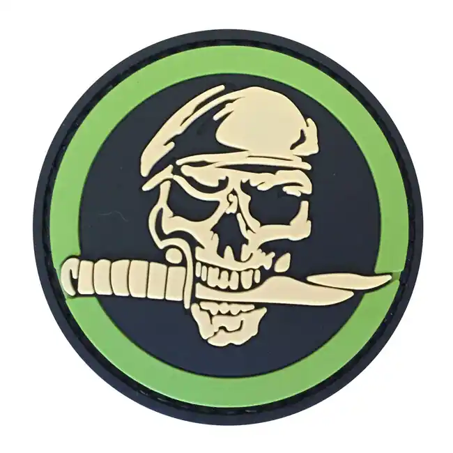 Nejlepší Volba WARAGOD nášivka Skull & Knife PVC Patch