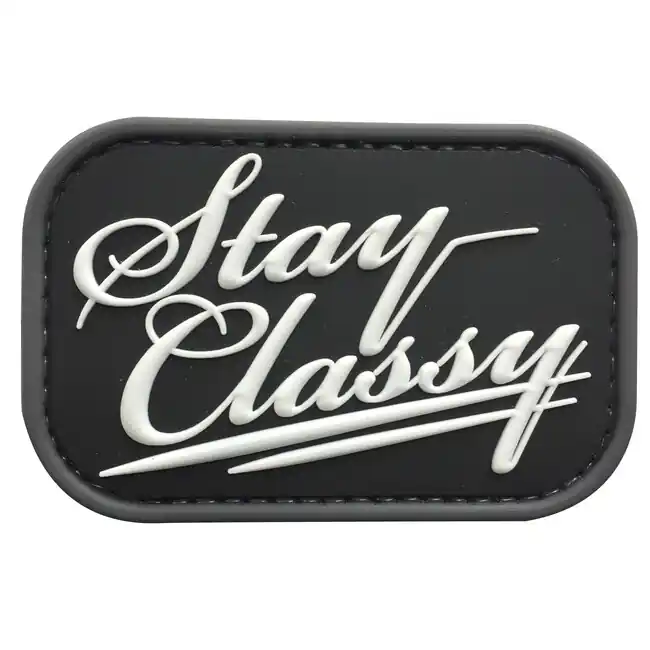 WARAGOD nášivka Stay Classy Swat PVC Patch Black and White Časově Omezené
