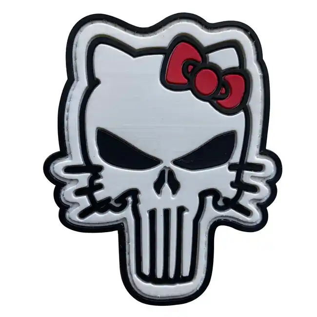 Horká Nabídka WARAGOD nášivka Tactical Hello Kitty PVC Patch White and Pink
