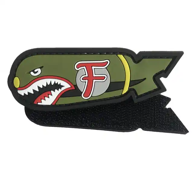 Speciální Cena WARAGOD nášivka F Bomb Shark PVC Patch Full Color