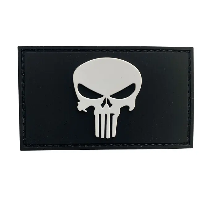 Expresní Doručení WARAGOD nášivka Punisher PVC Patch Black and White