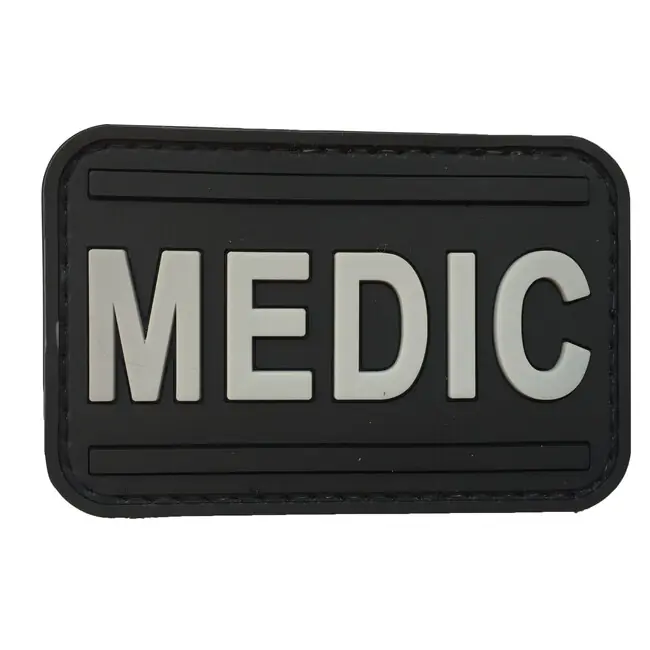 Přímo Od Výrobce WARAGOD nášivka Medic PVC Patch Black and Grey