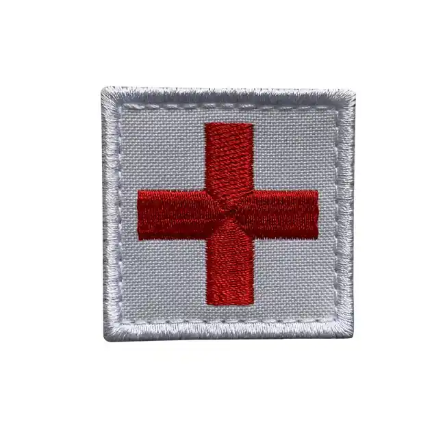 WARAGOD nášivka Embroidery Cross Medic Patch White and Red Speciální Cena