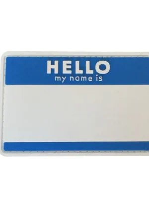 WARAGOD nášivka Hello My Name is PVC Patch Blue Ověřený