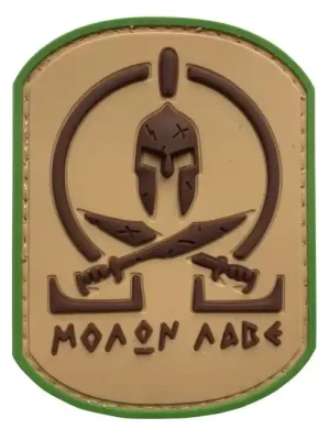 WARAGOD nášivka Molon Labe Spartan Battle Worn PVC Patch Multicam Must-Have