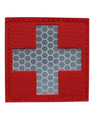 Akce WARAGOD nášivka Reflective Fabric Cross Medic Patch Red and White