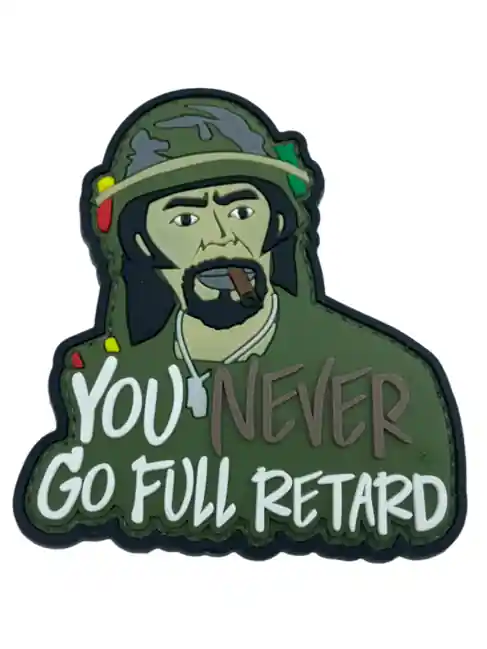 Nová Kolekce WARAGOD nášivka You Never Go Full Retard PVC Patch