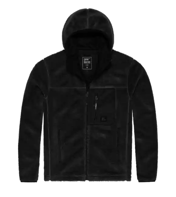 Výhodná Nabídka Vintage Industries Mikina Dustin s podšívkou z fleece sherpa, černá