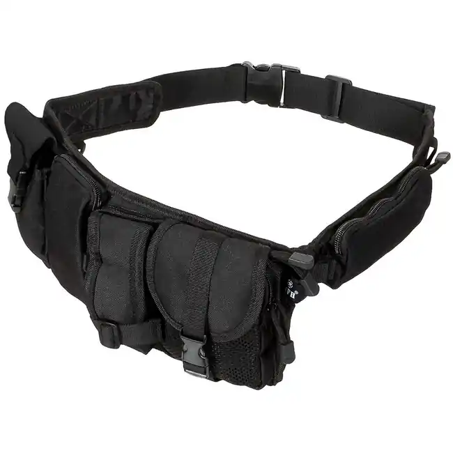 MFH Taktický opasek, 6 kapes, cca 5,5 cm, černý Speciální Cena