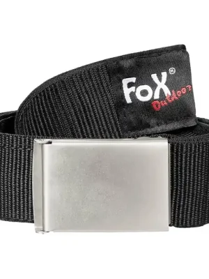 Fox Outdoor Opasek s vnitřní přihrádkou, černý, cca 4 cm Akce