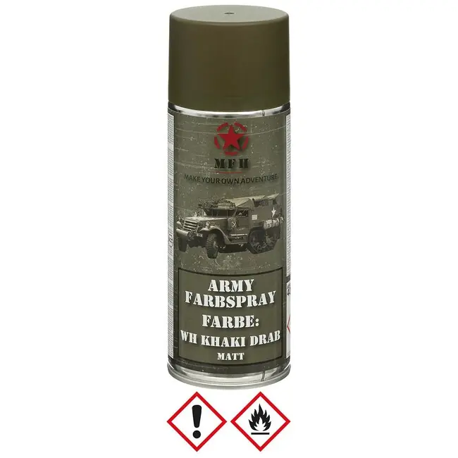 MFH Armádní barva ve spreji, WH KHAKI DRAB, matná, 400 ml Akční Cena