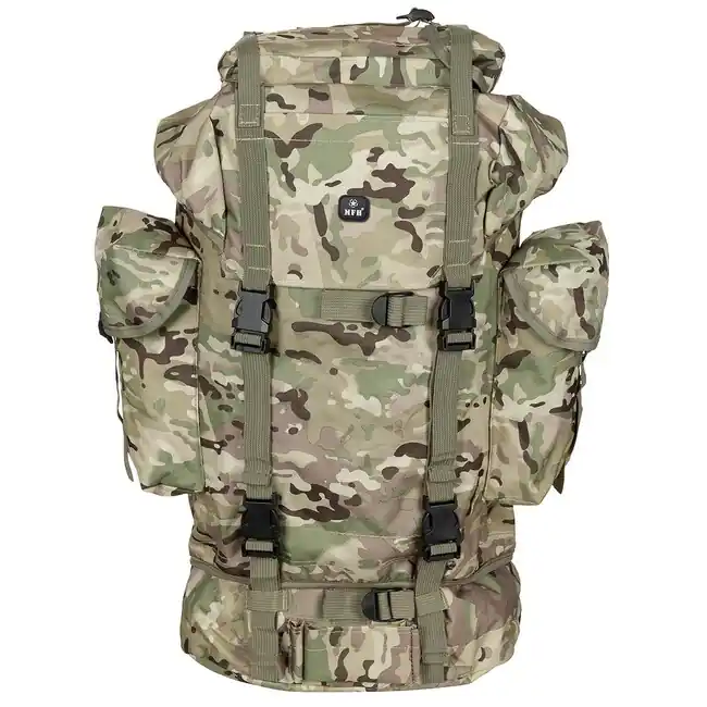 Výhodná Nabídka MFH Batoh MOLLE 65L, hliníková tyč, op.-camo