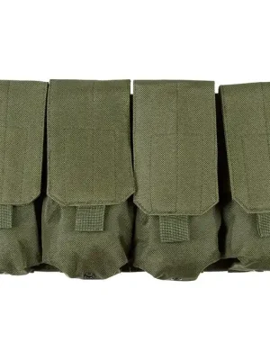 Bezpečná Platba MFH Pouzdro MOLLE, 4 přihrádky, OD green