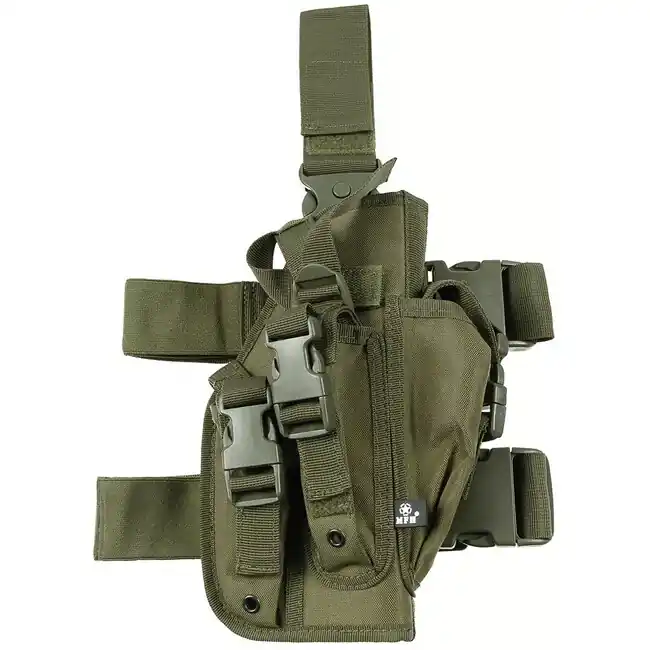 Výhodná Nabídka MFH Stehenní pouzdro na zbraň MOLLE na pravé straně, OD green