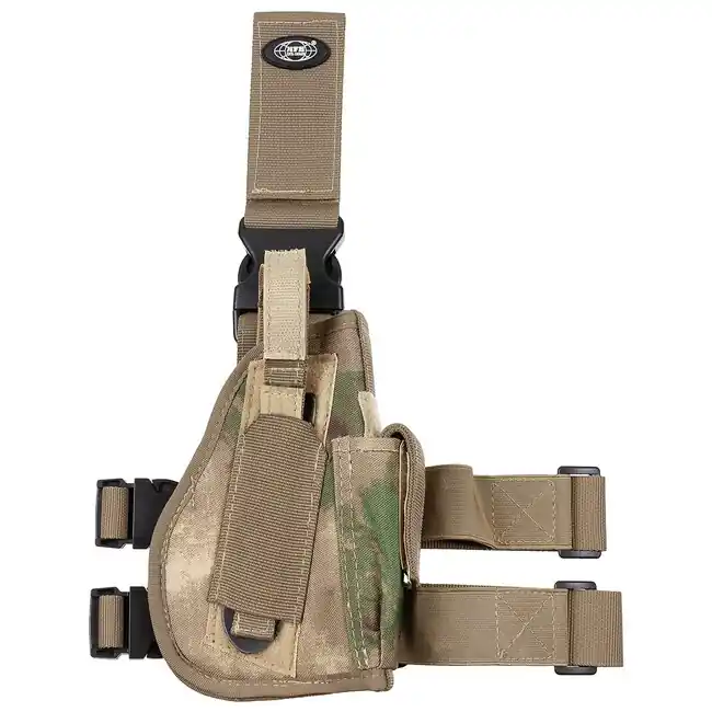 Výhodná Nabídka MFH Stehenní pouzdro na zbraň na pravé straně, HDT-camo FG