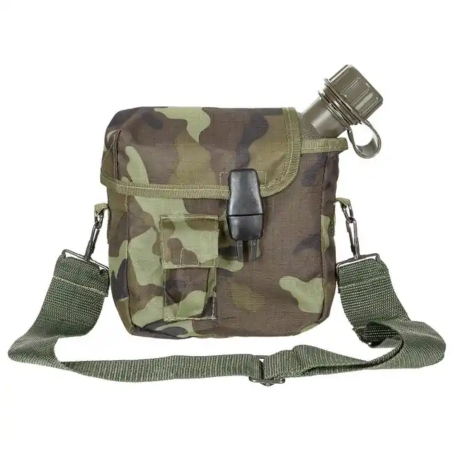 Novinka MFH Polní láhev čtvercová, cca 2 l, M 95 CZ camo
