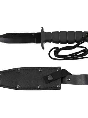 Nejlepší Cena Fox Outdoor Nůž Pilot, černý, gumová rukojeť, s pouzdrem