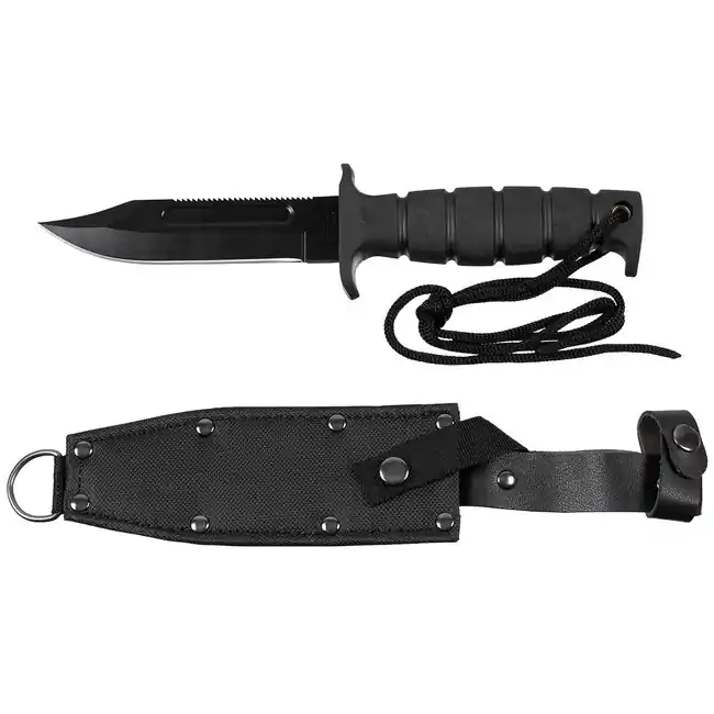 Nejlepší Cena Fox Outdoor Nůž Pilot, černý, gumová rukojeť, s pouzdrem