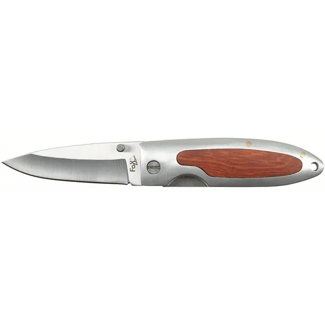 Fox Outdoor Nůž Jack jednoruční, stříbrný, dřevěná vložka Originální