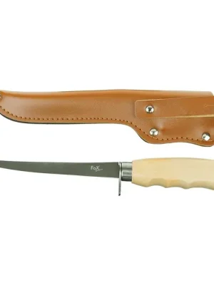 Fox Outdoor Klasický filetovací nůž, rukojeť z březového dřeva, s pouzdrem Originální