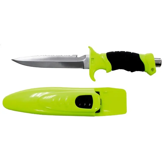 Expresní Doručení Fox Outdoor Potápěčský nůž Profi, neonově žluto-černý, s pouzdrem
