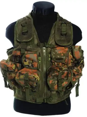 Mil-Tec Vesta taktická 9 kapes flecktarn Vrácení Zdarma