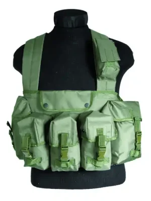 Mil-Tec Vesta taktická CHEST RIGG 6 kapes olivový Ověřený