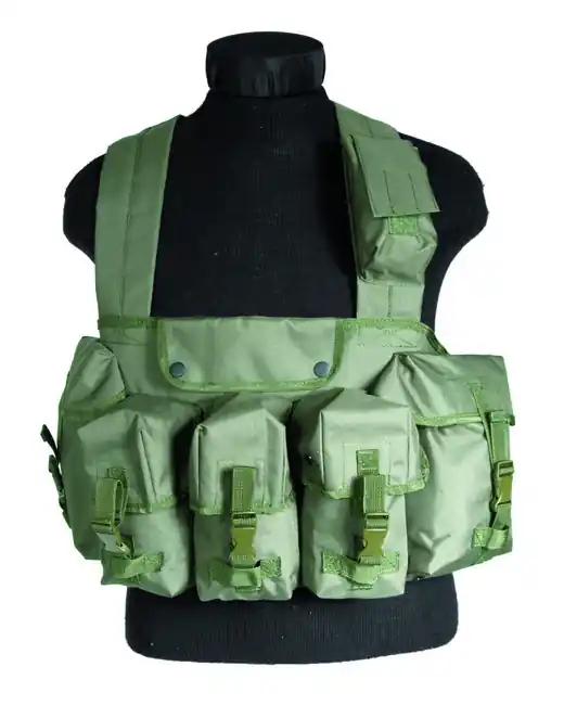 Mil-Tec Vesta taktická CHEST RIGG 6 kapes olivový Ověřený